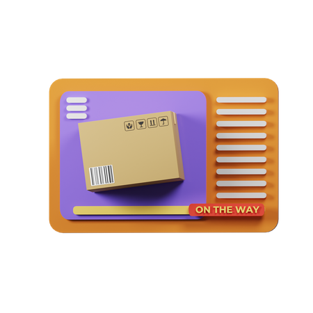 Online Delivery Tracking  3D Icon
