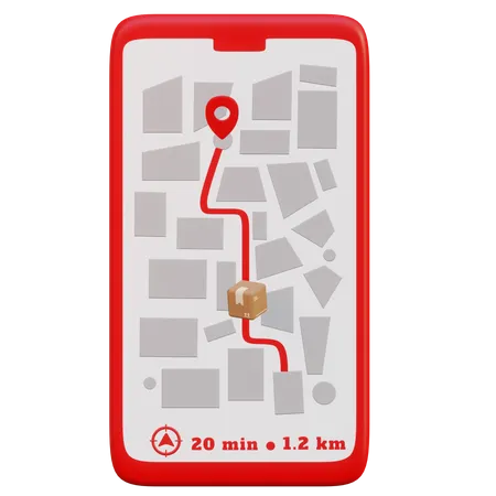 Online Delivery Tracking  3D Illustration