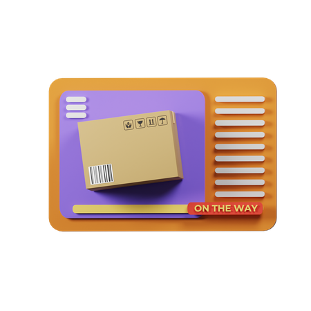 Online Delivery Tracking  3D Illustration