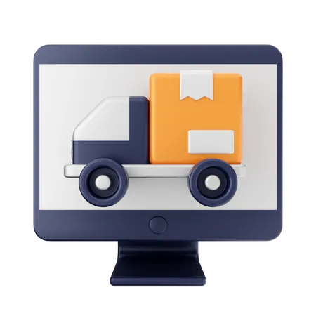 Online Delivery Tracking  3D Icon