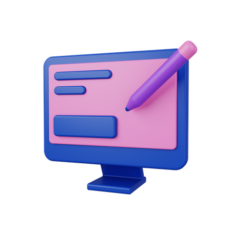 Online Design  3D Icon