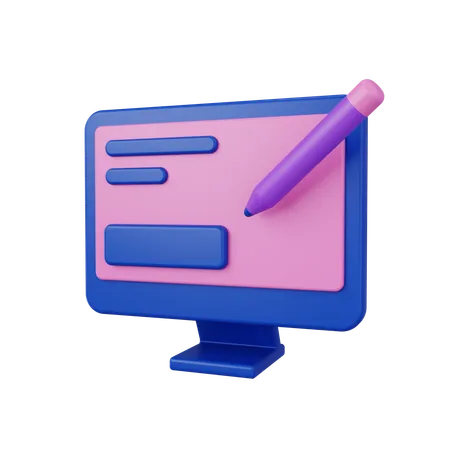 Online Design  3D Icon