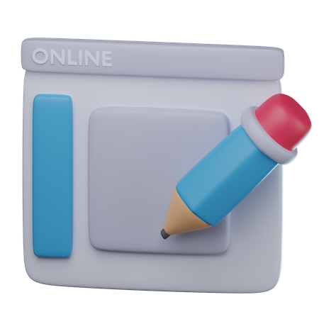 Online Design  3D Icon