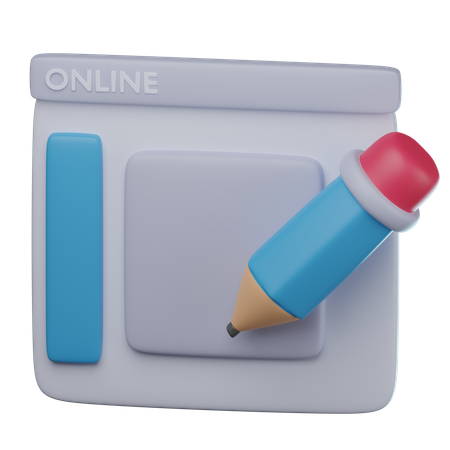 Online Design  3D Icon