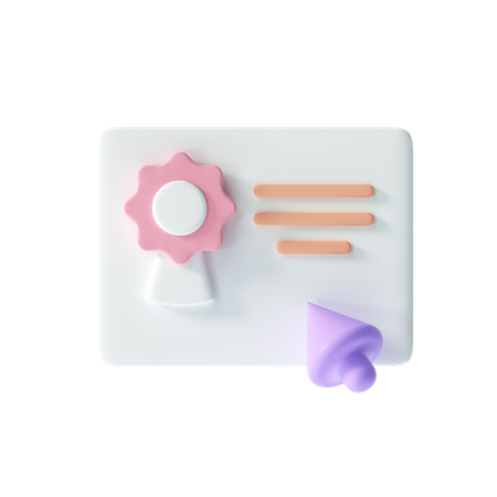 Online Diploma  3D Icon