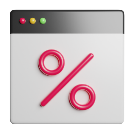 Online Discount  3D Icon