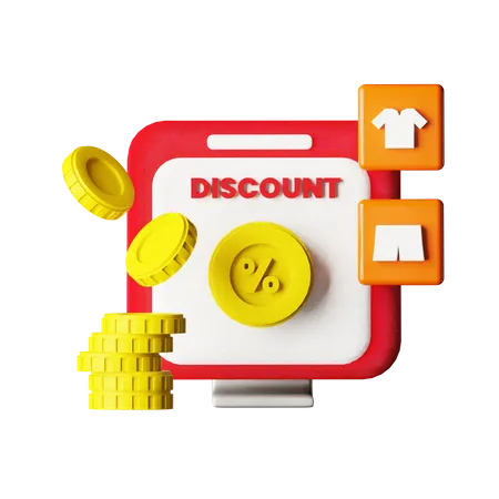 Online Discount  3D Icon