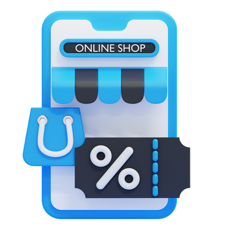 Online Discount  3D Icon