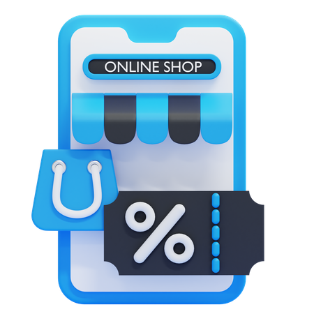 Online Discount  3D Icon