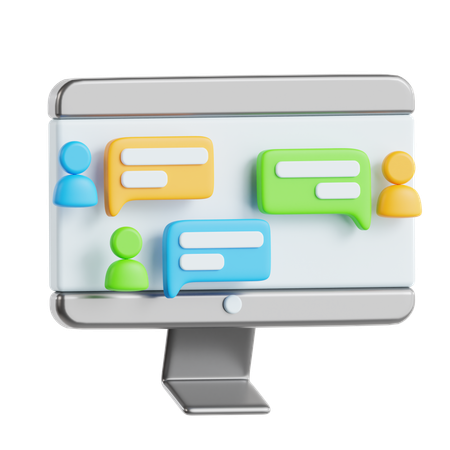 Online Discussion  3D Icon