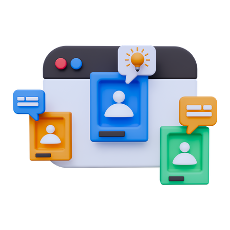 Online Discussion  3D Icon