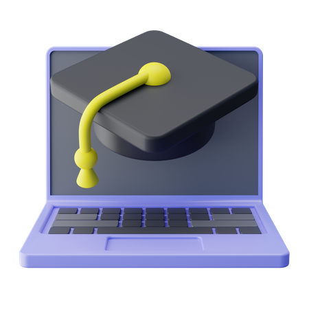 Online Distance Learning  3D Icon