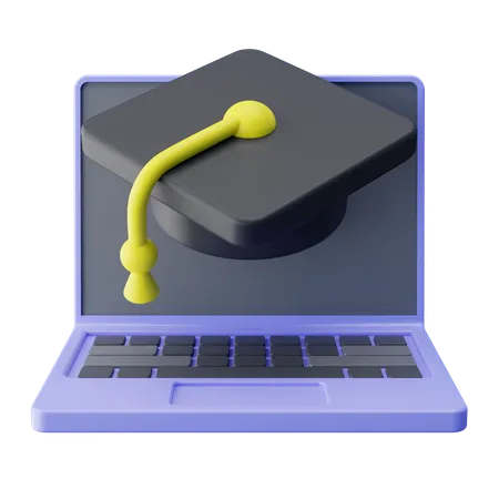 Online Distance Learning  3D Icon