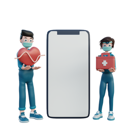 Online doctor consultation  3D Icon