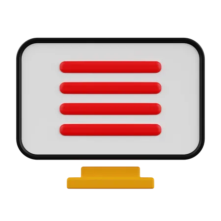 Online Document  3D Icon