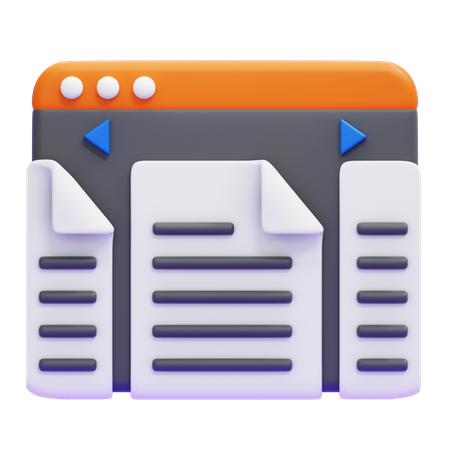 ONLINE DOCUMENT  3D Icon