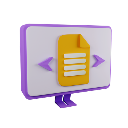 Online Document  3D Icon