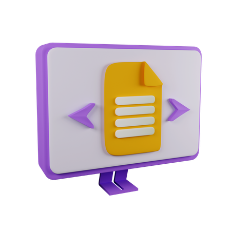 Online Document  3D Icon