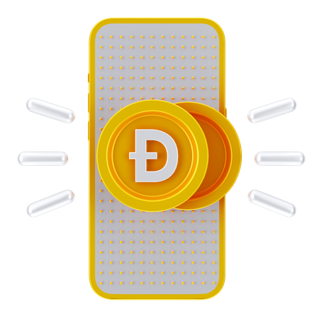 Online Dogecoin  3D Icon