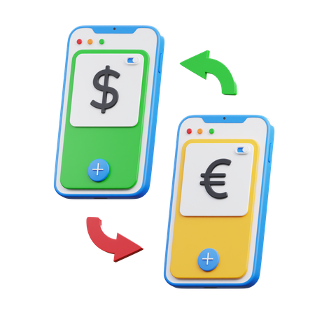 Online Dollar Exchange  3D Icon