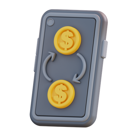 Online Dollar Exchange  3D Icon