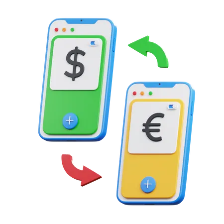 Online Dollar Exchange  3D Icon