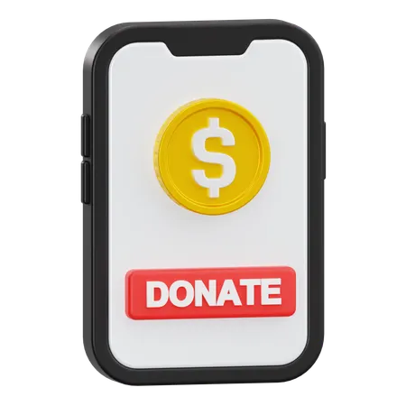 Online donation  3D Icon