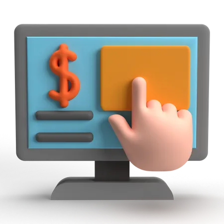 Online Donation  3D Icon