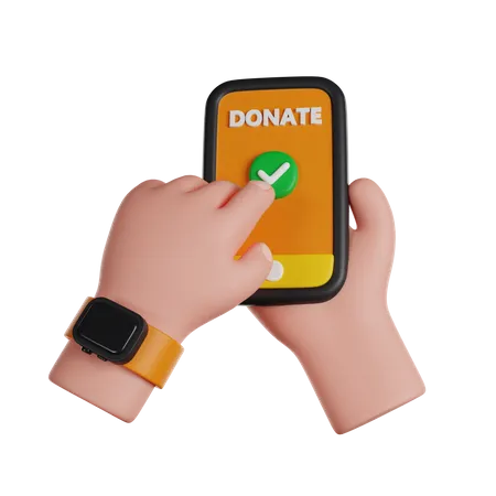 Online Donation  3D Icon