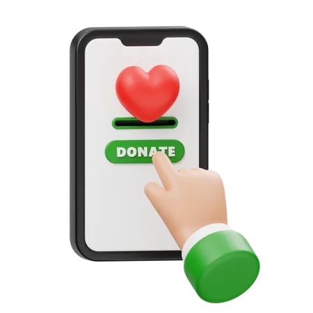 Online Donation  3D Icon