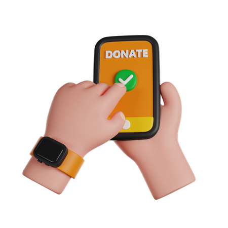 Online Donation  3D Icon