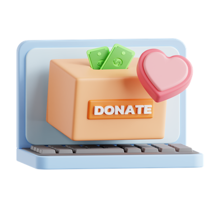 Online Donation 3D Icon
