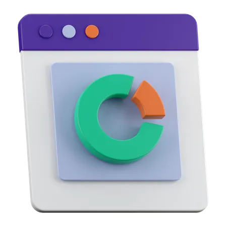 Online-Donut-Diagramm  3D Icon