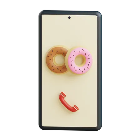 Online Donuts Order  3D Icon