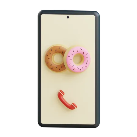 3 D Donuts Order Online Icon Illustration With Transparent Background 3D Icon