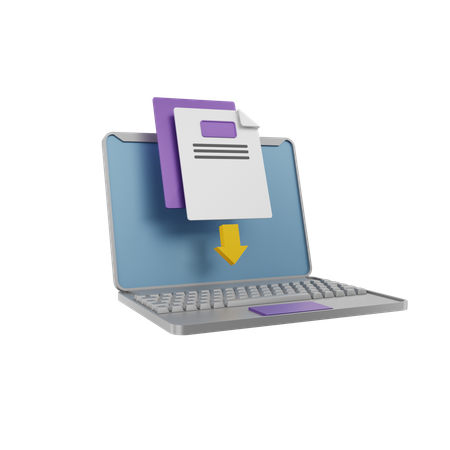 Online Download File  3D Icon