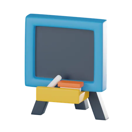 3 D Chalkboard Perfect For Conveying The Essence Of Education Teaching And Academic Design 3 D Render Illustration 3D Icon