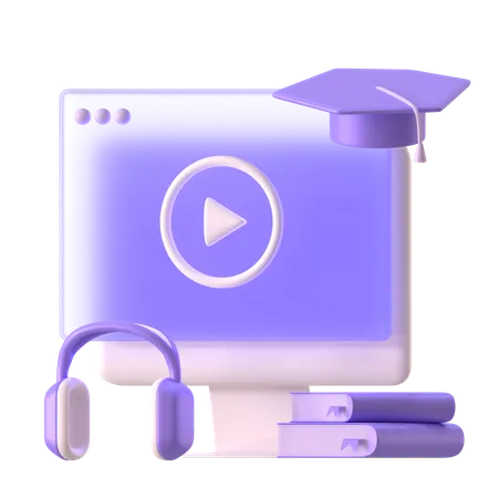 Online Education  3D Icon