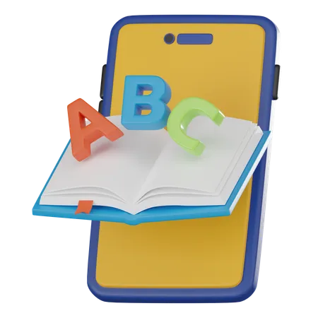 Online Education Featuring An Open Book And ABC An Iconic Symbol Of Learning And Literacy Perfect For Educational Materials And Literary Concepts 3 D Illustration 3D Icon