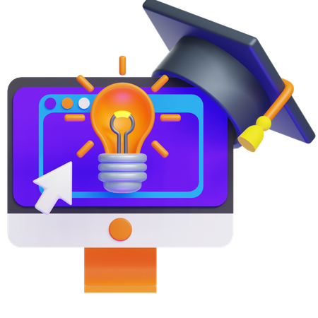 Online Education  3D Icon