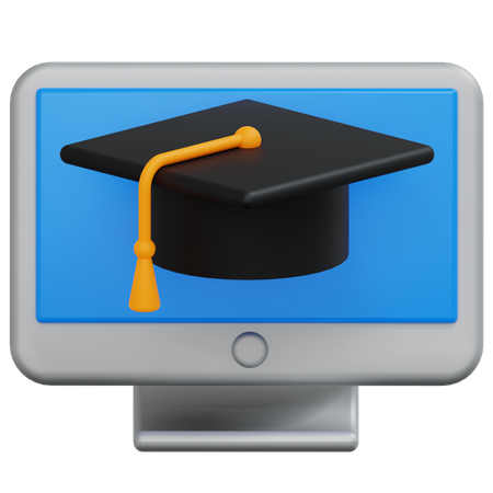 Online Education 3D Illustration