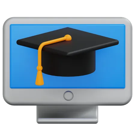 Online Education  3D Illustration