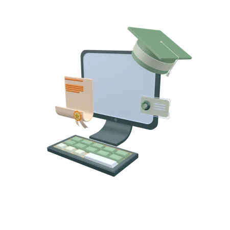 Online Education  3D Icon