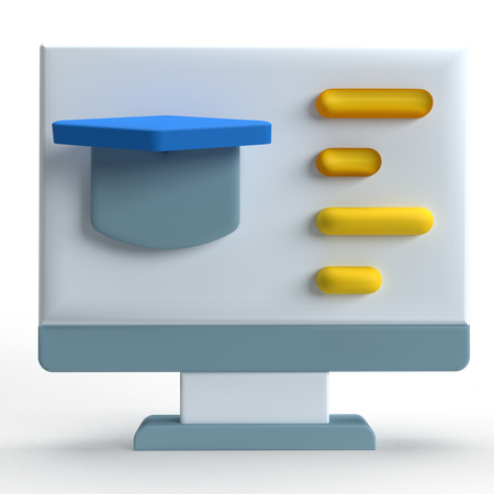 Online Education  3D Icon