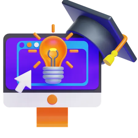 Online Education  3D Icon