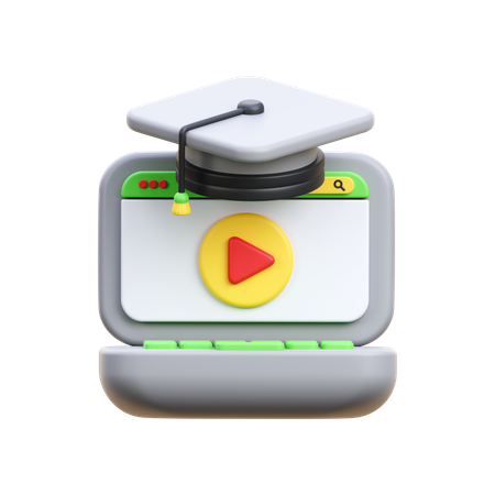 Online Education  3D Icon