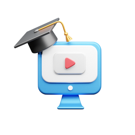 Online Education  3D Icon