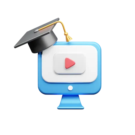 Online Education  3D Icon