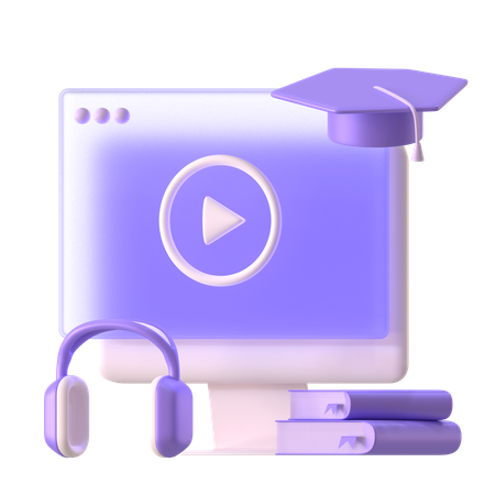 Online Education  3D Icon