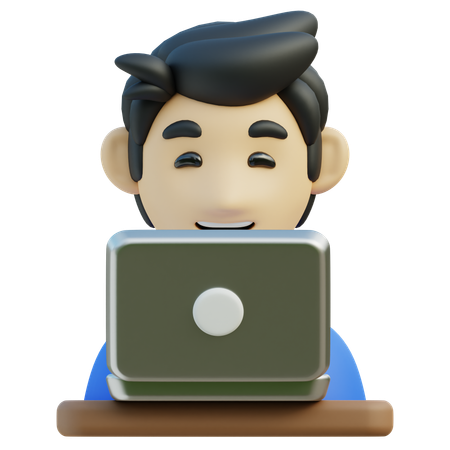 Online education  3D Icon